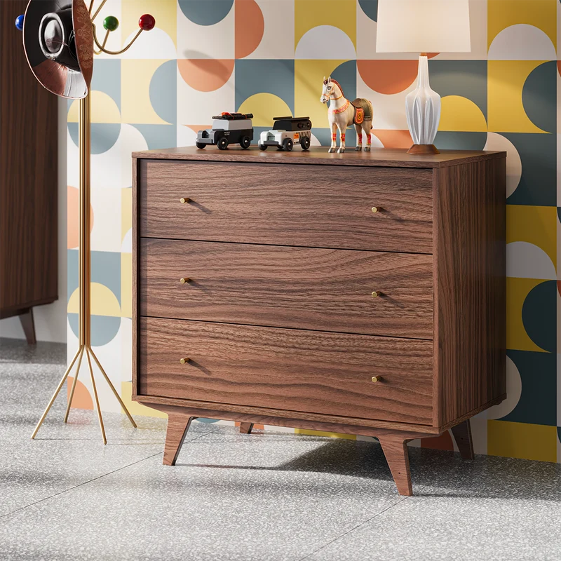 Commode 3 tiroirs Vox Mid - Bois