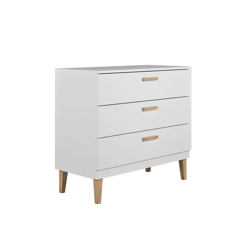 Lit bébé 60x120 et commode Kocot Kids Kubi - Blanc