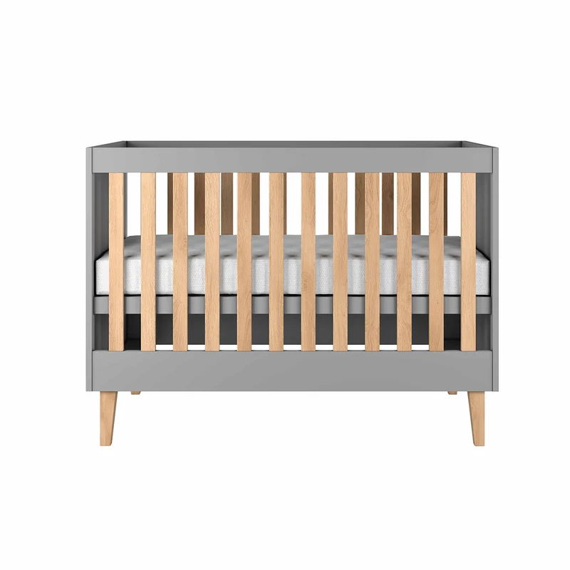 Lit bébé 60x120 et commode Kocot Kids Kubi - Gris