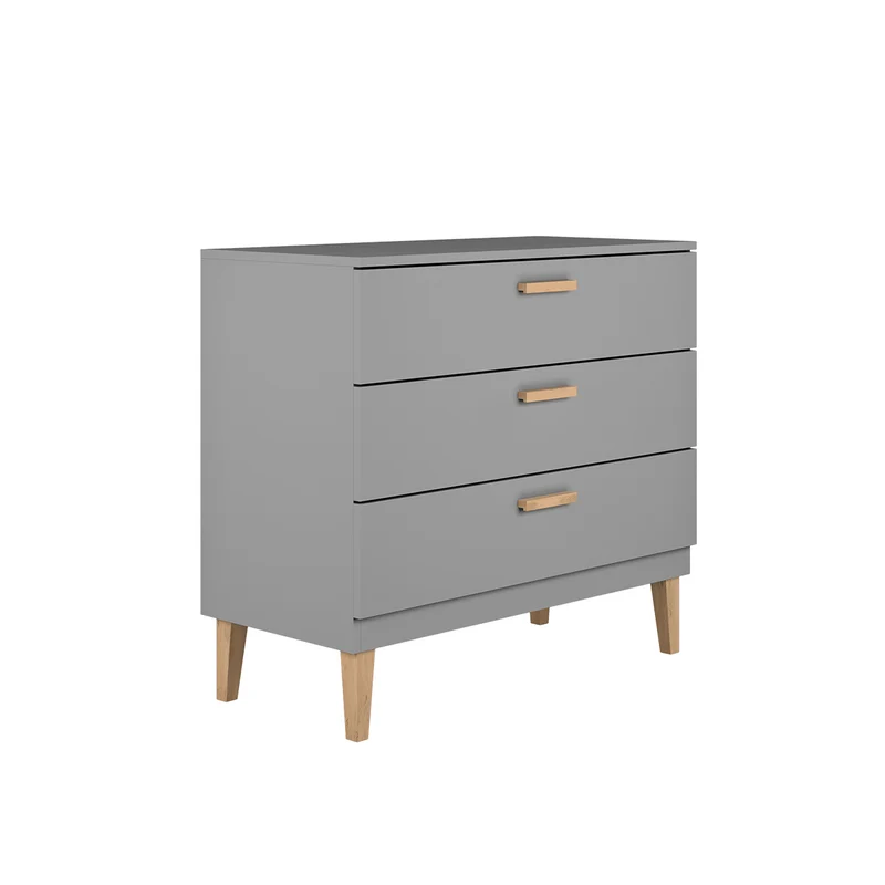 Lit bébé 60x120 et commode Kocot Kids Kubi - Gris