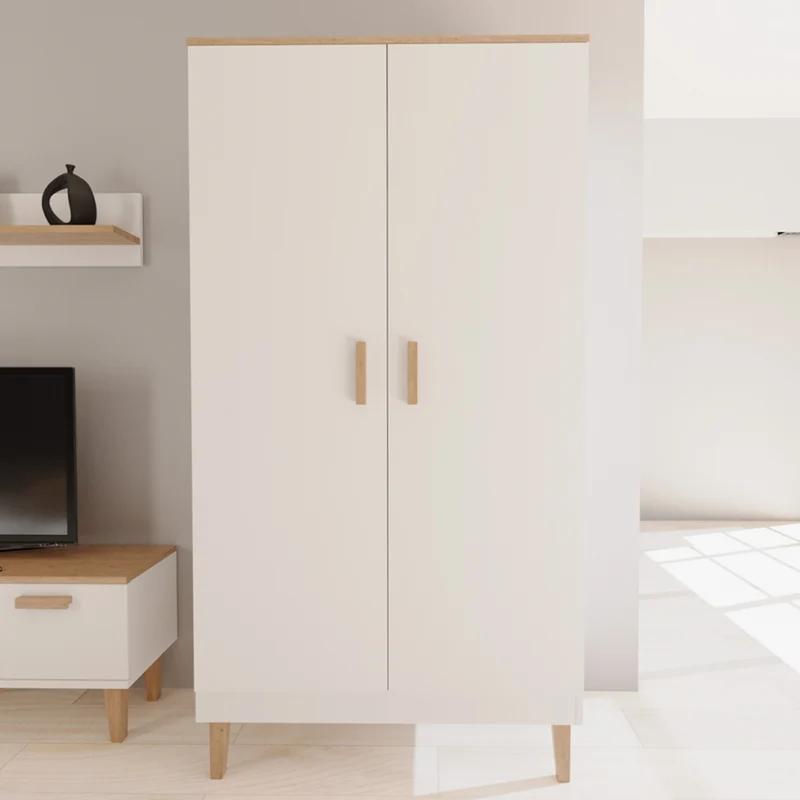 Armoire 2 portes Denver - Blanc