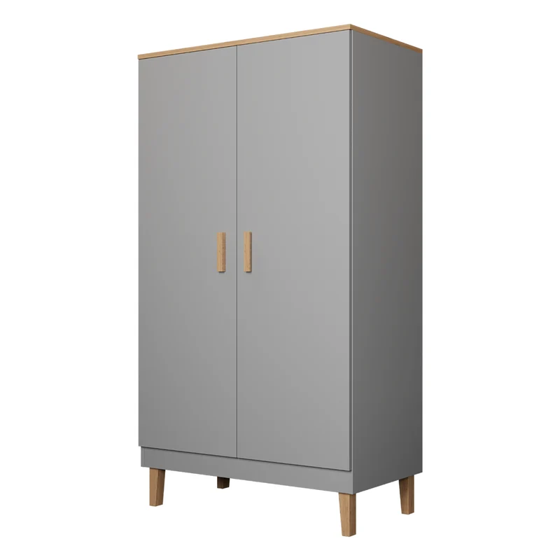 Armoire 2 portes Denver - Gris