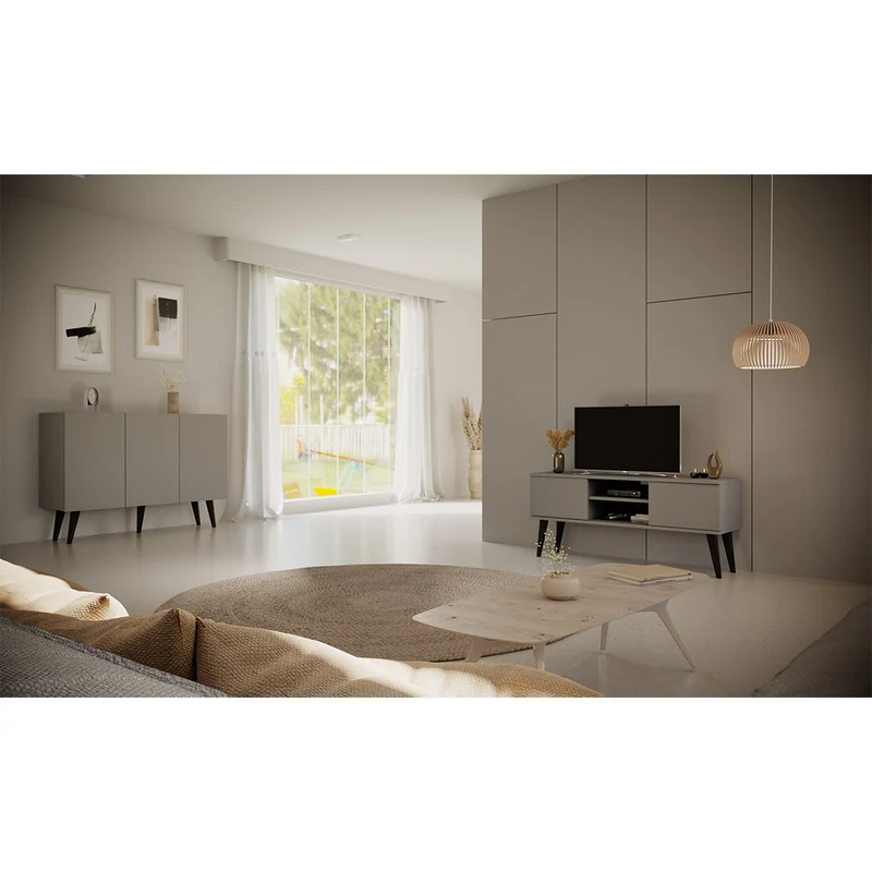 Meuble TV 120 cm Toronto - Gris