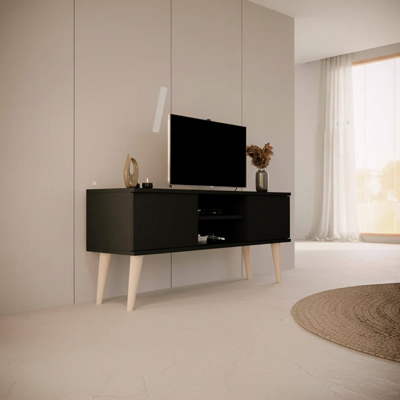 Meuble TV 120 cm Toronto - Noir