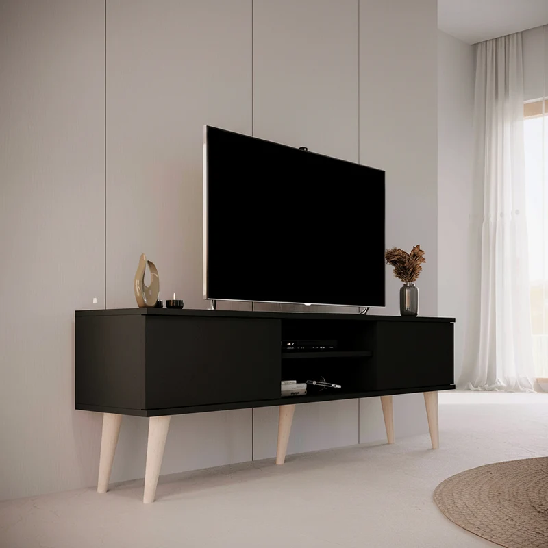 Meuble TV 160 cm Toronto - Noir
