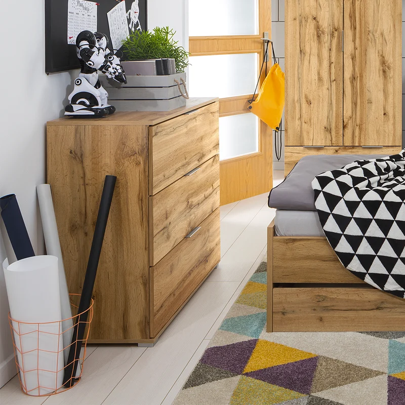 Commode 3 tiroirs Selma Blanc