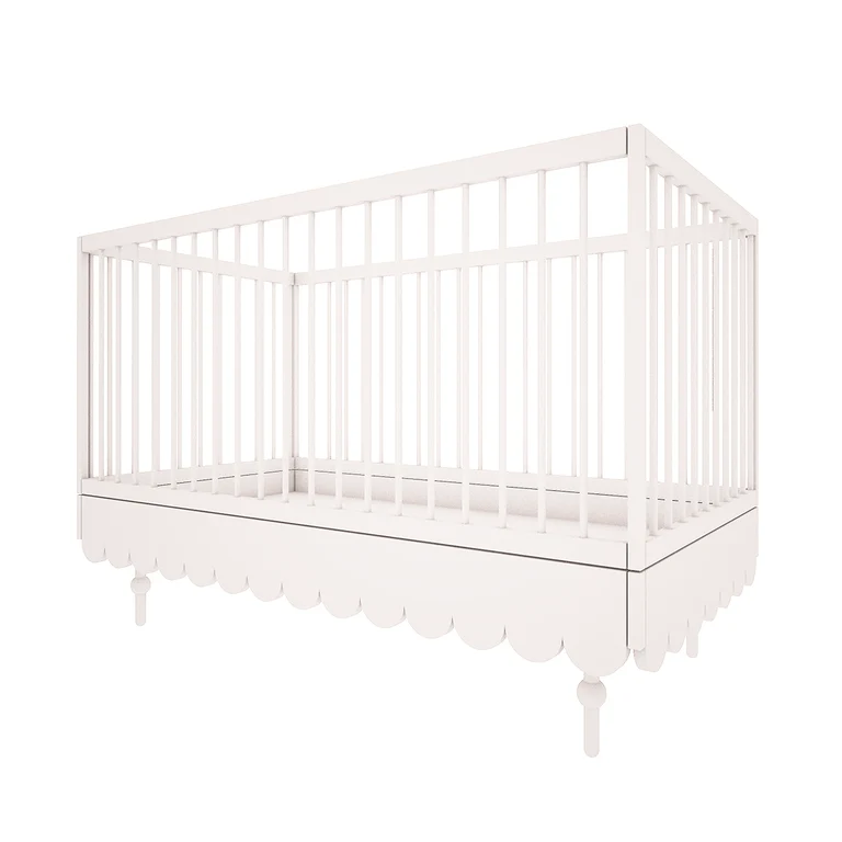 Lit évolutif 70x140 et commode 3 tiroirs Wood Luck Babushka Blanc