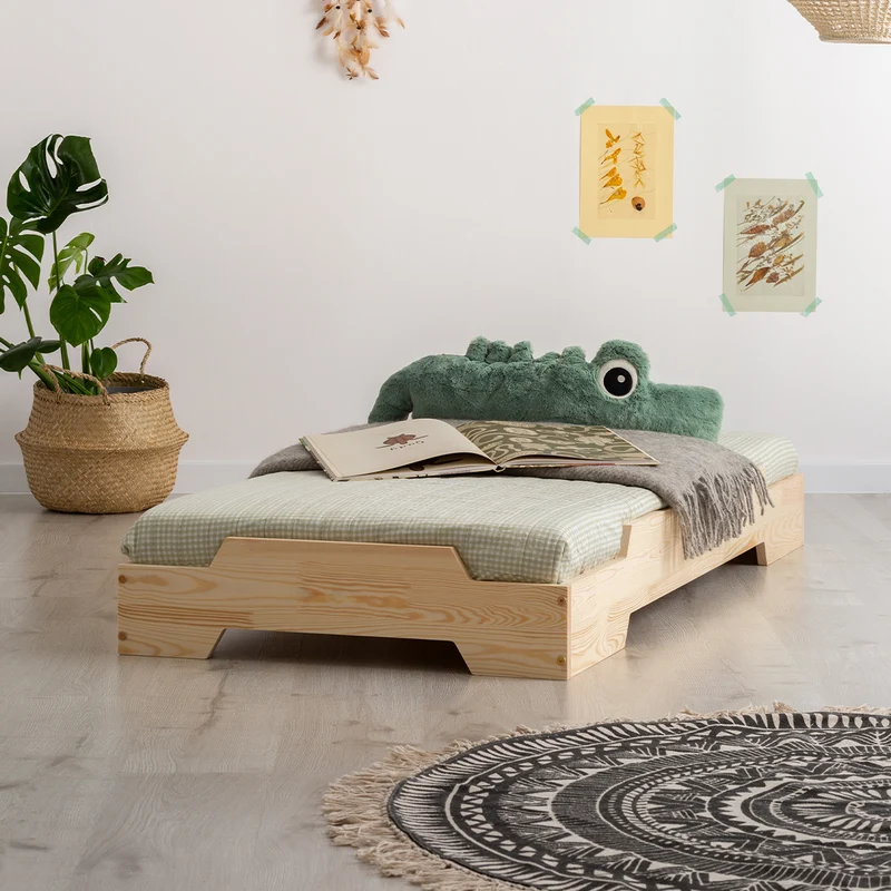 Lit 90x190 sommier inclus Cyrielle Bois