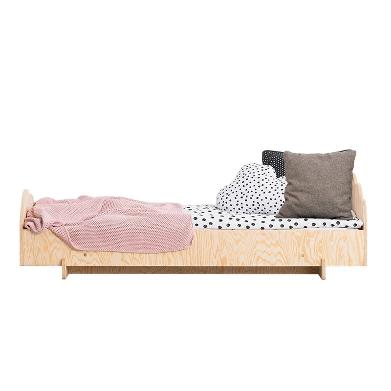 Lit 90x200 sommier inclus Louison Bois