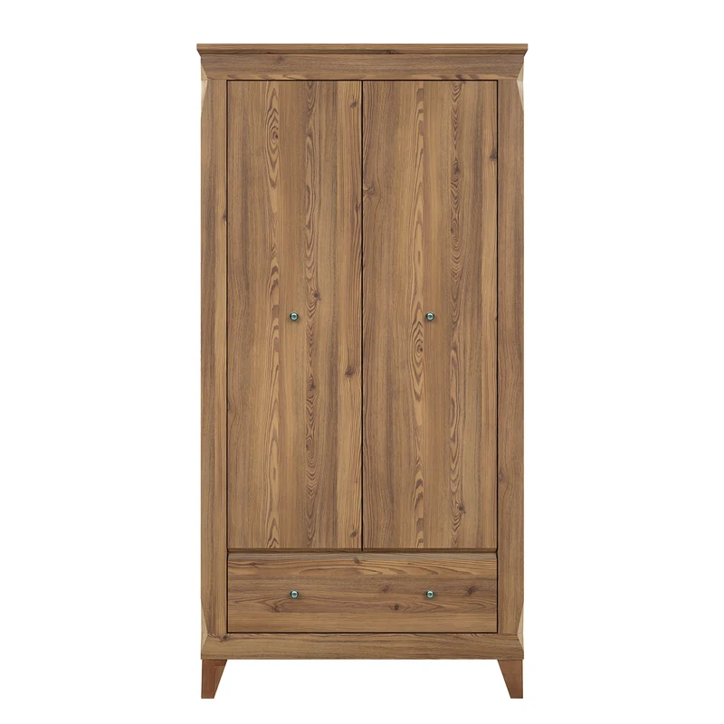 Armoire 2 portes 1 tiroir Raya Bois