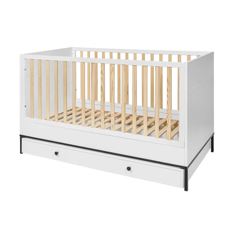 Tiroir de lit 70x140 Bellamy Lumi Blanc et noir