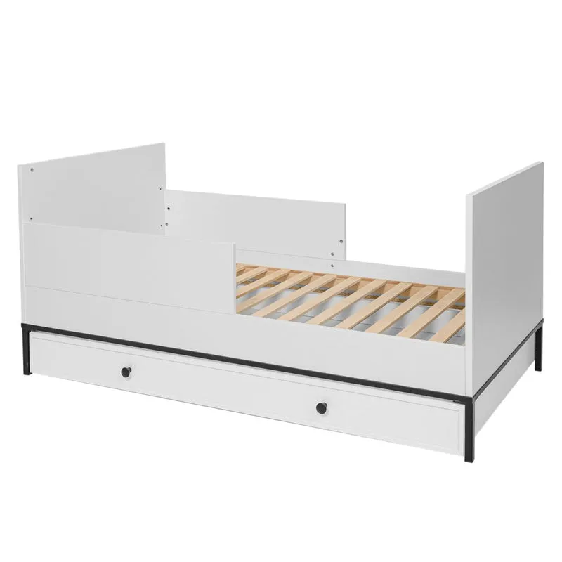 Tiroir de lit 70x140 Bellamy Lumi Blanc et noir