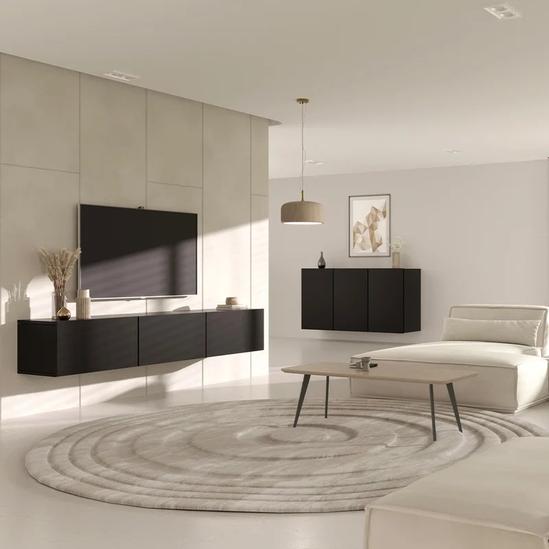Buffet mural 3 portes Idao Noir