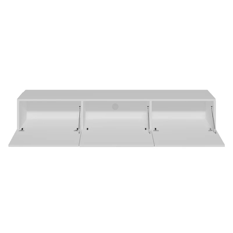 Meuble TV mural 3 portes 180 cm Idao Blanc