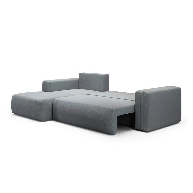 Canapé d'angle convertible gauche 3 places coffre Bliss Gris