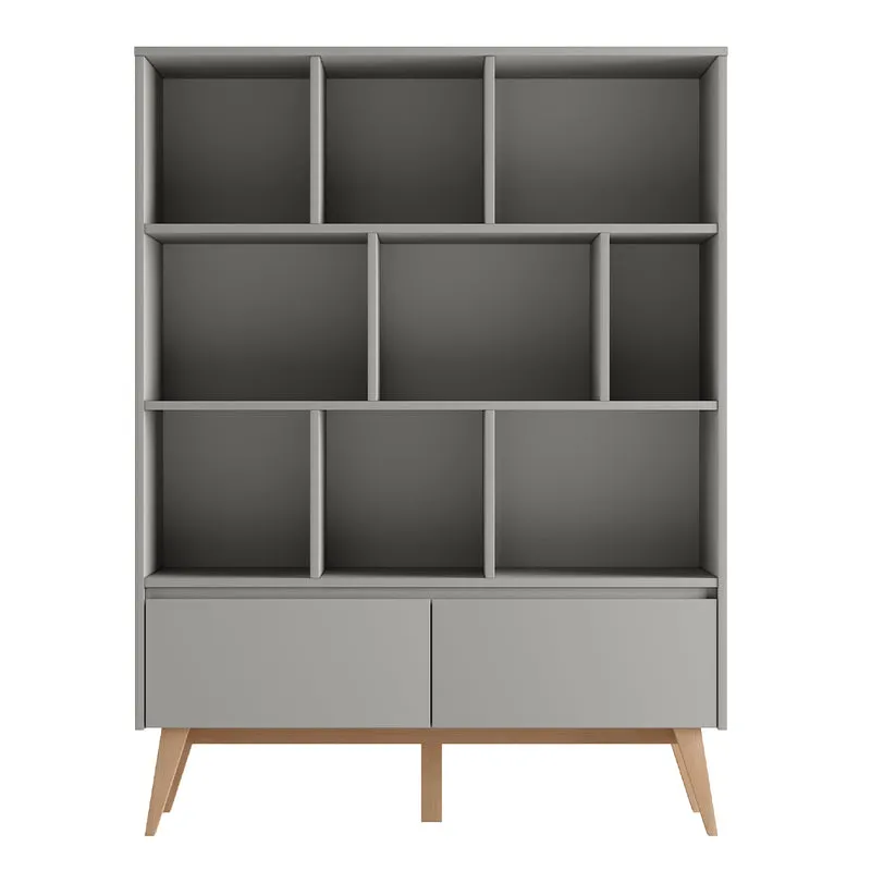 Bibliothèque Pinio Swing Gris et bois