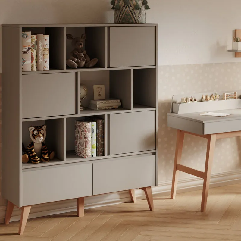 Bibliothèque Pinio Swing Gris et bois