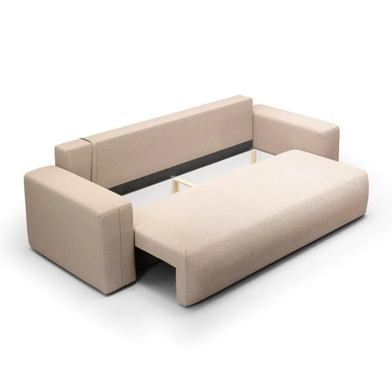 Canapé convertible 3 places coffre Bliss Beige
