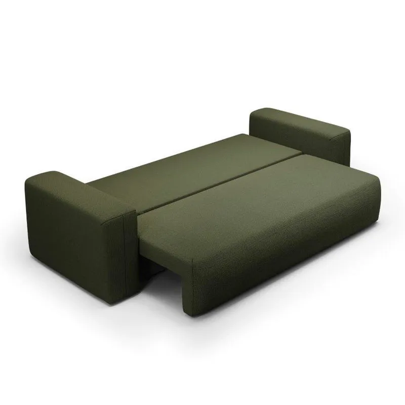 Canapé convertible 3 places coffre Bliss Vert Sapin