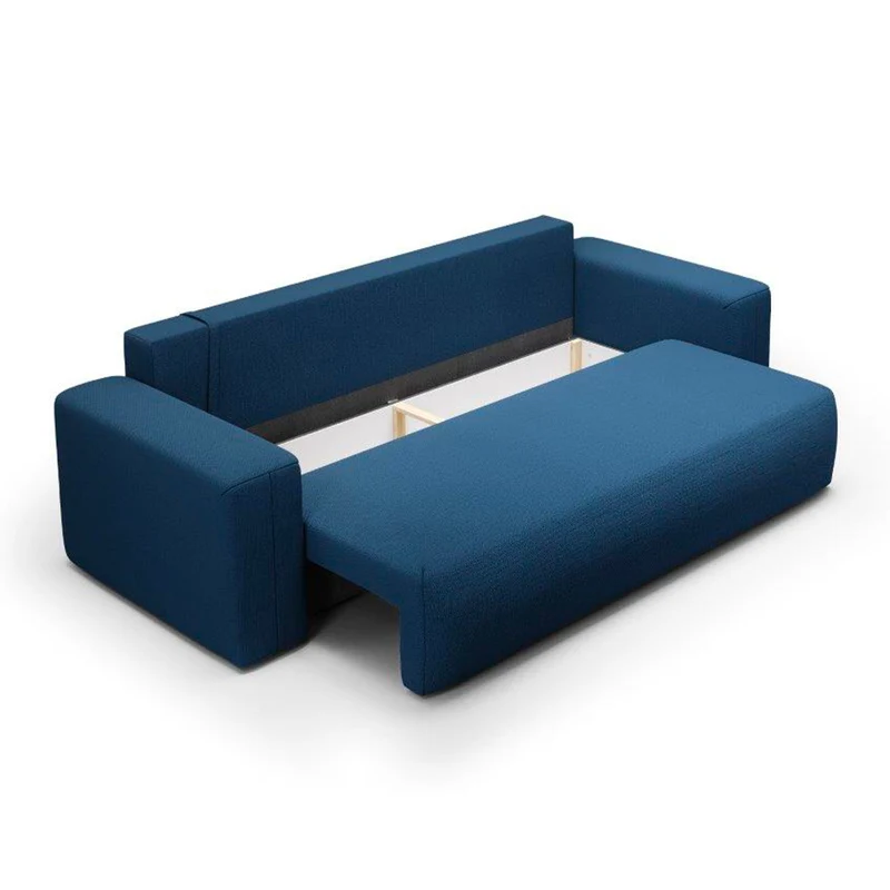 Canapé convertible 3 places coffre Bliss Bleu
