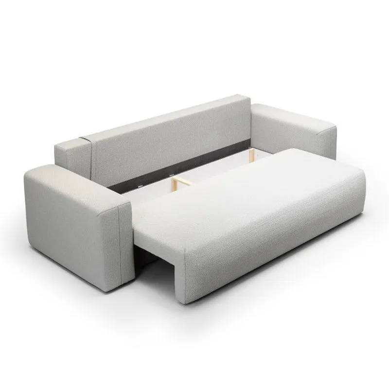 Canapé convertible 3 places coffre Bliss Gris clair
