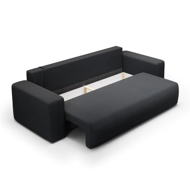 Canapé convertible 3 places coffre Bliss Gris foncé