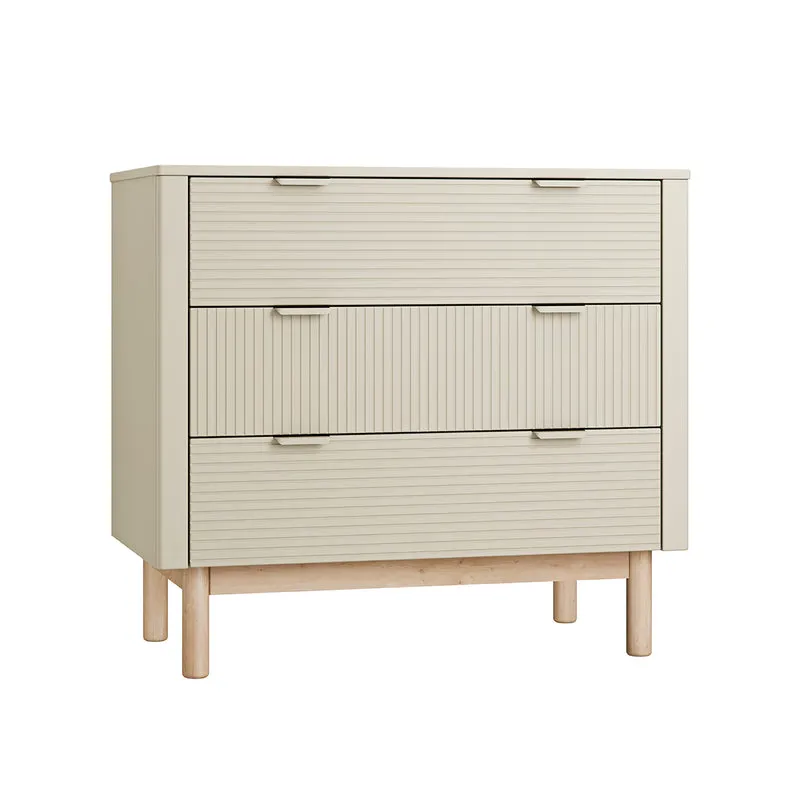 Lit évolutif 70x140 et commode 3 tiroirs Pinio Miloo Champagne