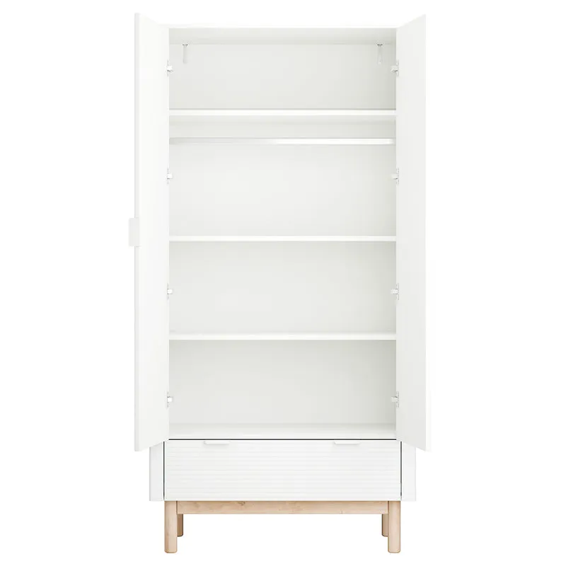 Commode 3 tiroirs et armoire 2 portes Pinio Miloo Blanc