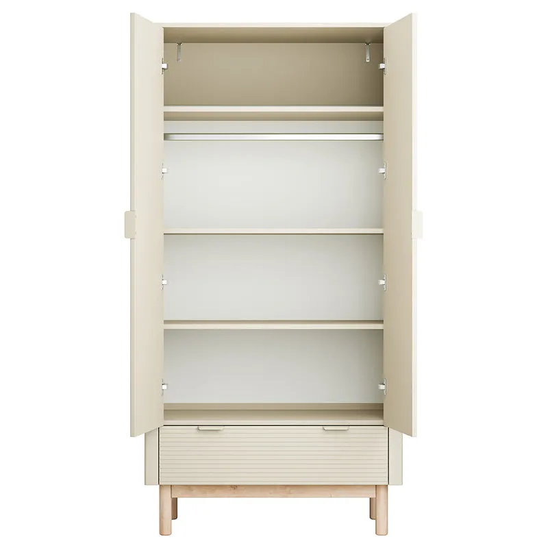Armoire 2 portes 1 tiroir Pinio Miloo Champagne