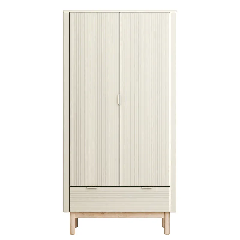 Armoire 2 portes 1 tiroir Pinio Miloo Champagne