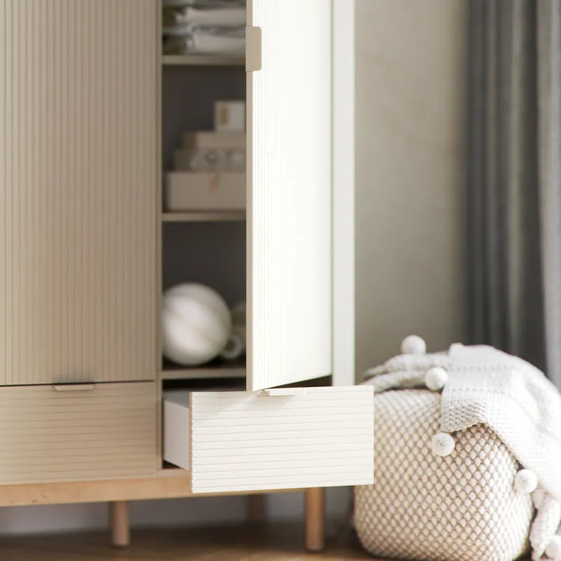 Armoire 2 portes 1 tiroir Pinio Miloo Champagne