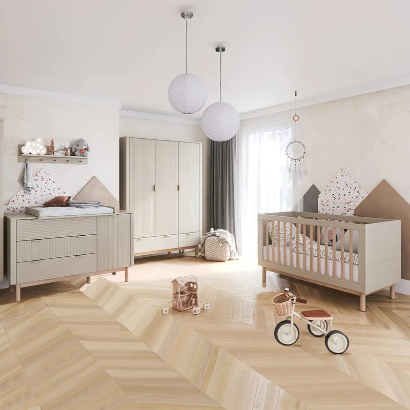 Commode 3 tiroirs 1 porte Pinio Miloo Champagne