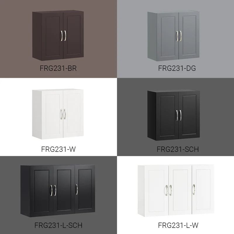 SoBuy FRG231-BR Meuble Haut Salle de Bain Suspendu Armoire Murale avec Étagère Réglable et Porte Rangement Mural Compact pour Salle de Bain, WC ou Cuisine Marron 60x30x60 cm