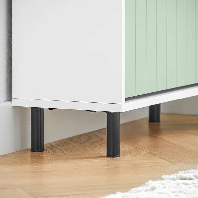SoBuy FSR157-GR Meuble à Chaussures Design Élégant 3 Abattants – Déco Entrée Moderne – Vert