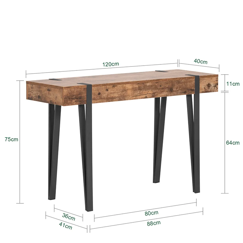 SoBuy FSB88-F Table Console, Bout de Canapé, Table d’Entrée, Meuble d’Entrée, Table d'Appoint, Buffet Table Décorative, Cadre en Métal