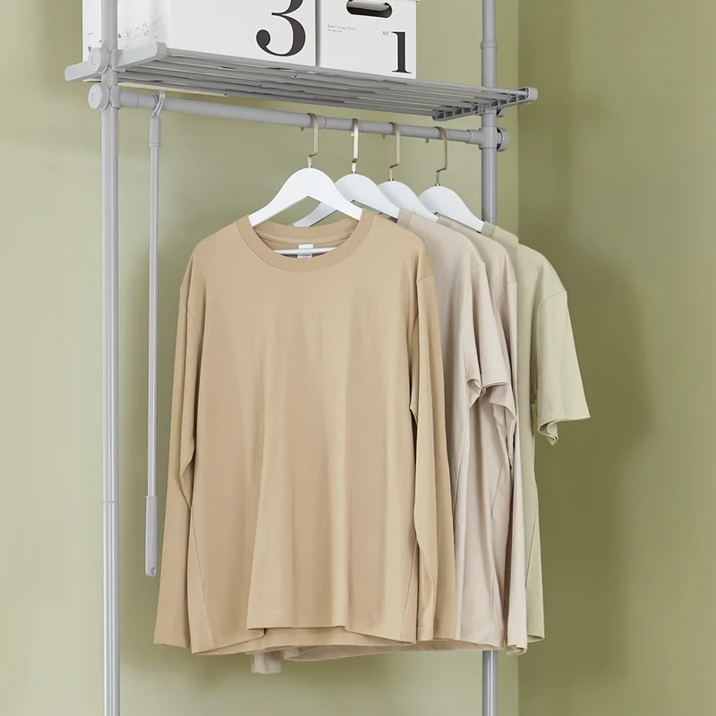 SoBuy KLS07-HG Télescopique Porte-vêtements Système de Penderie Blanc
