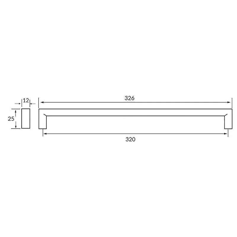 Poignée R71197 gris 320 mm