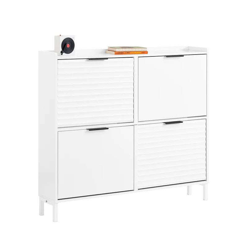 SoBuy FSR197-W Meuble à Chaussures Gain de Place Ultra-Slim 19cm – Entrée Étroite – Blanc