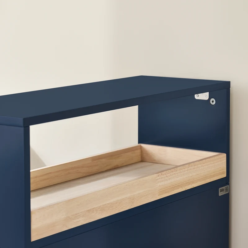 SoBuy BZR195-B Meuble de Rangement Salle de Bain Étroit sur roulettes, Support Papier Toilette, Armoire Toilettes WC Compact, 1 Plateau Amovible et 3 Tiroirs