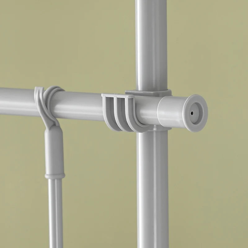 SoBuy FRG34-HG Penderie Garde-Robe Portant de vêtement 3 Barres 3 paniers