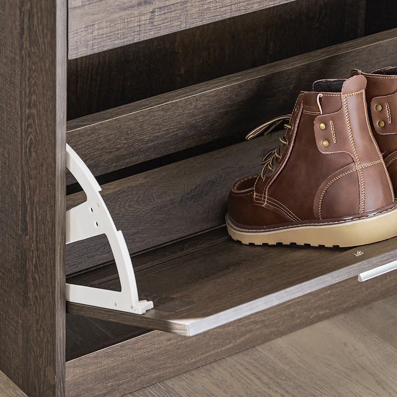 SoBuy FSR137-BR Meuble à Chaussures Armoire à Chaussures Commode à Chaussures avec 2 Abattants