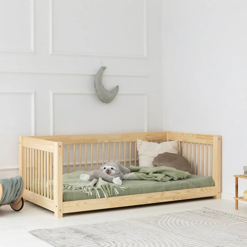 Lit banquette 90x190 sommier inclus Perrine Bois