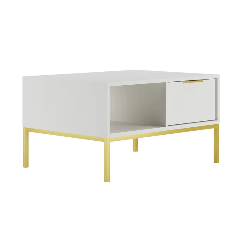 Table basse 80 cm Seattle Blanc