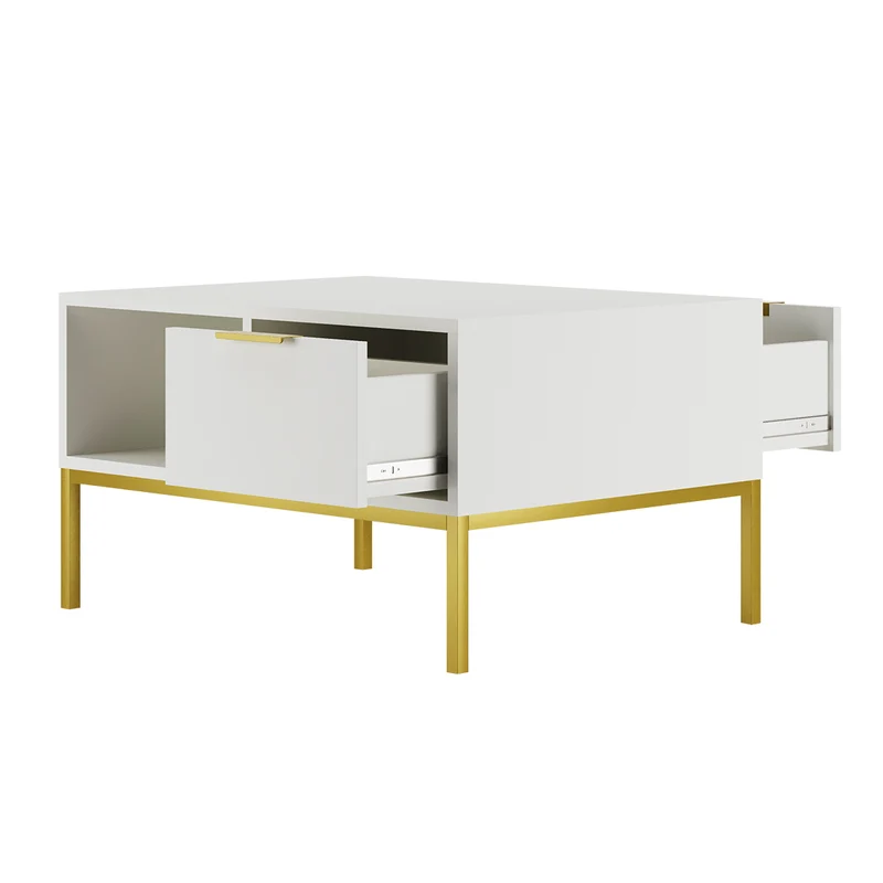 Table basse 80 cm Seattle Blanc