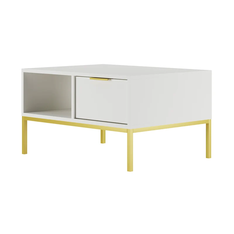 Table basse 80 cm Seattle Blanc
