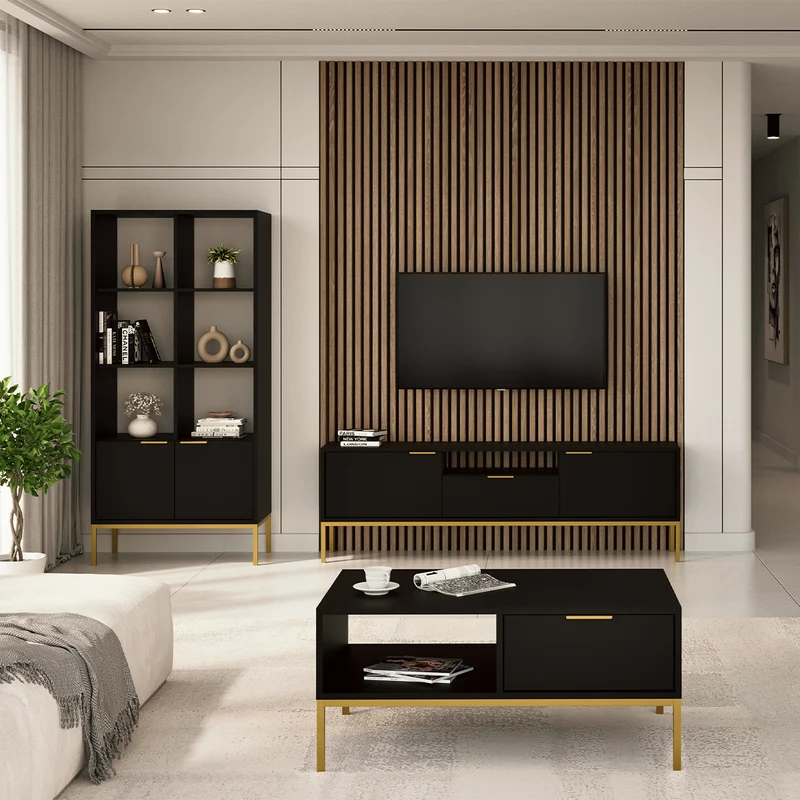 Table basse 80 cm Seattle Noir