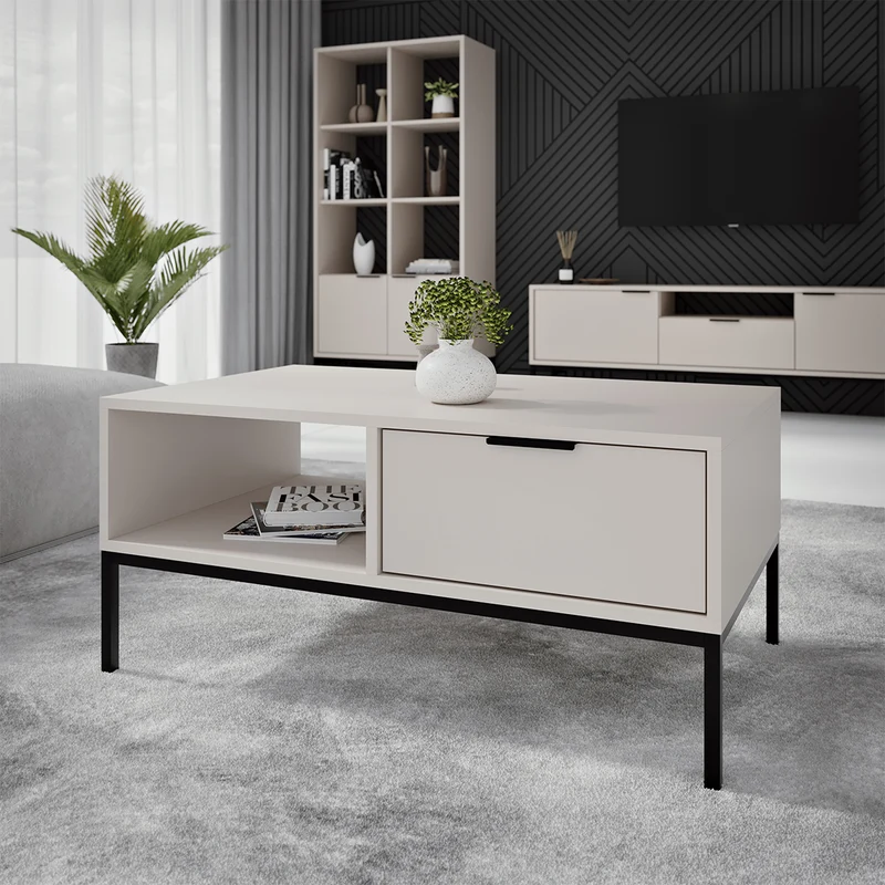 Table basse 80 cm Seattle Cachemire