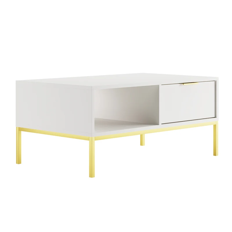 Table basse 100 cm Seattle Blanc