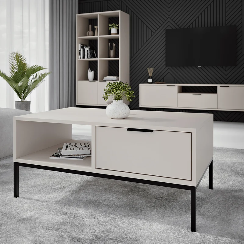 Table basse 100 cm Seattle Cachemire