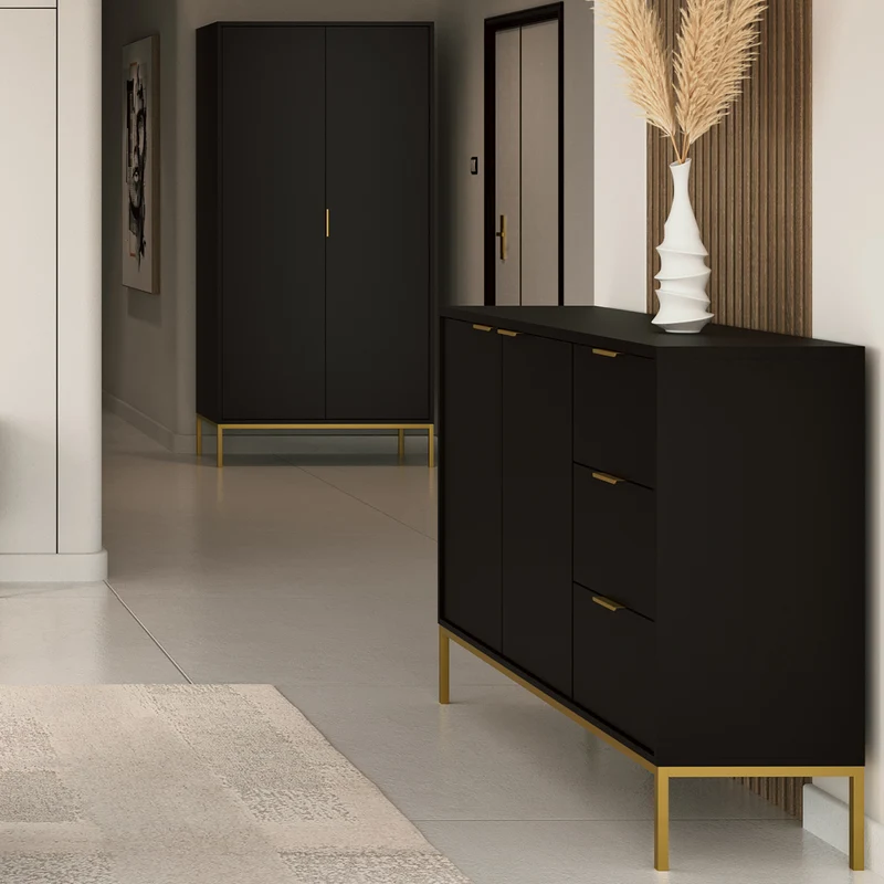 Armoire 2 portes Seattle Noir